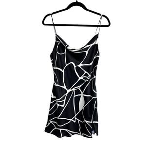 NWT Cotton Candy LA Black/White Satin Slip Dress - M
